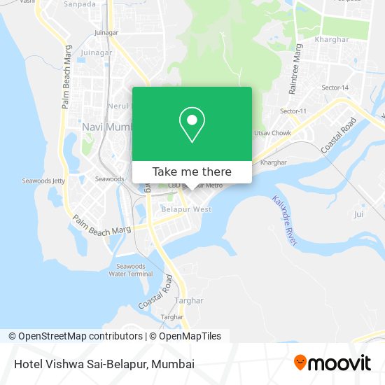 Hotel Vishwa Sai-Belapur map