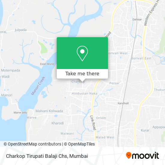 Charkop Tirupati Balaji Chs map