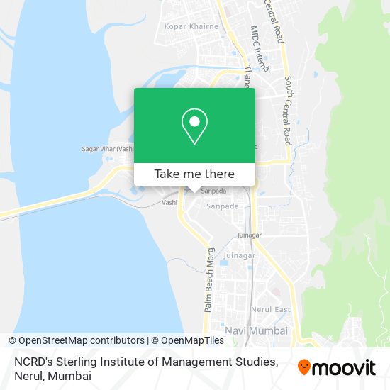 NCRD's Sterling Institute of Management Studies, Nerul map