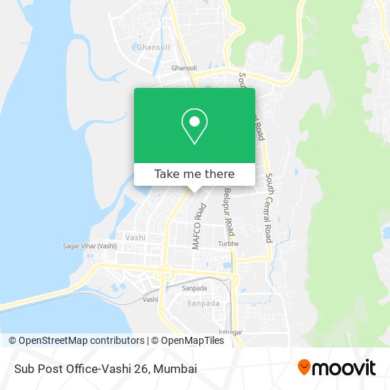 Sub Post Office-Vashi 26 map