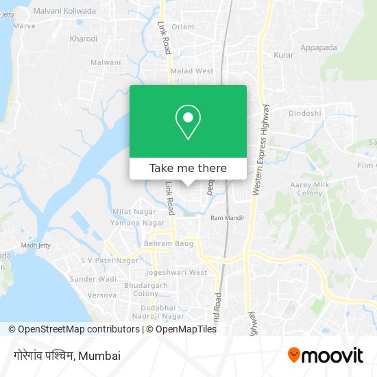 गोरेगांव पश्चिम map