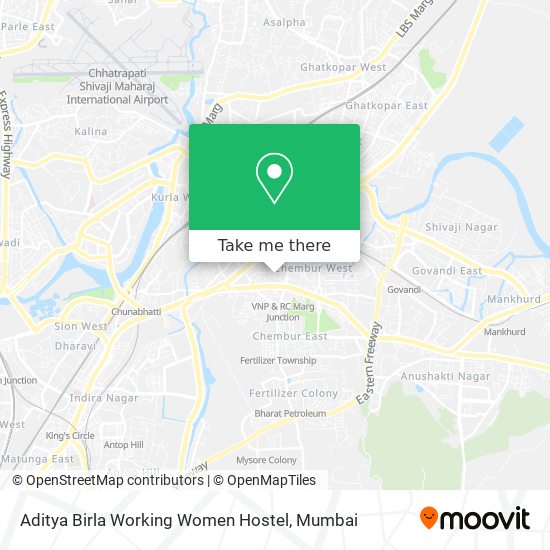 Aditya Birla Working Women Hostel map