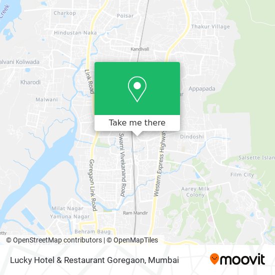 Lucky Hotel & Restaurant Goregaon map