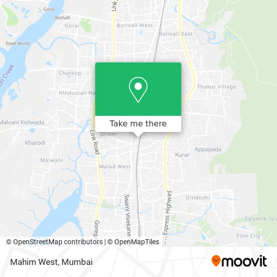 Mahim West map