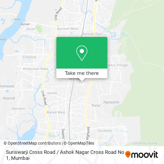 Suriswarji Cross Road / Ashok Nagar Cross Road No 1 map