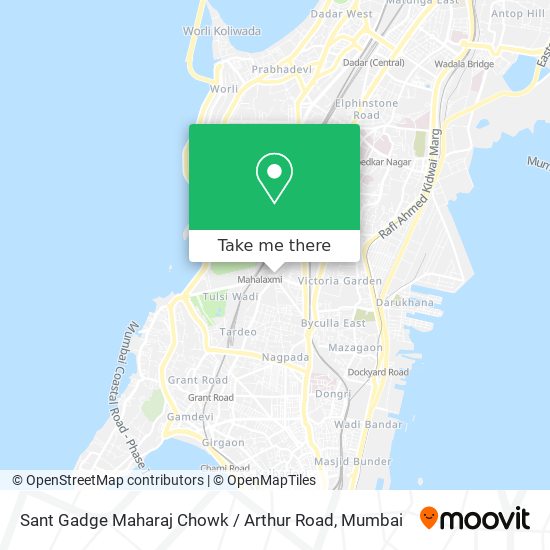 Sant Gadge Maharaj Chowk / Arthur Road map