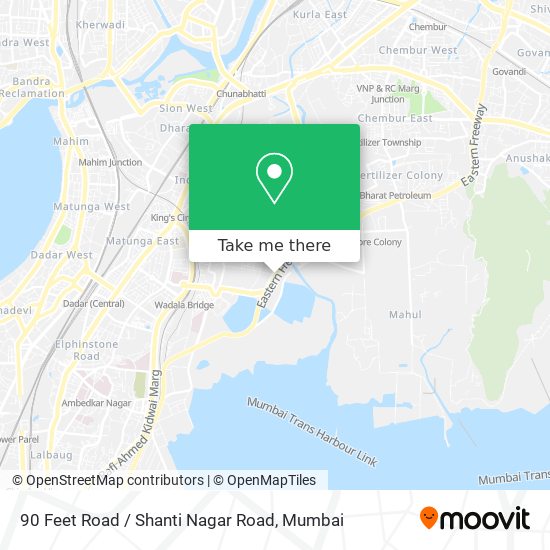 90 Feet Road / Shanti Nagar Road map