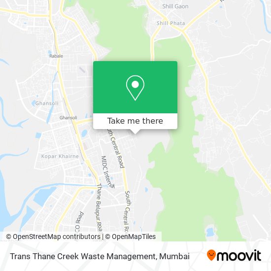 Trans Thane Creek Waste Management map