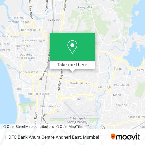 HDFC Bank Ahura Centre Andheri East map