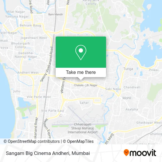Sangam Big Cinema Andheri map
