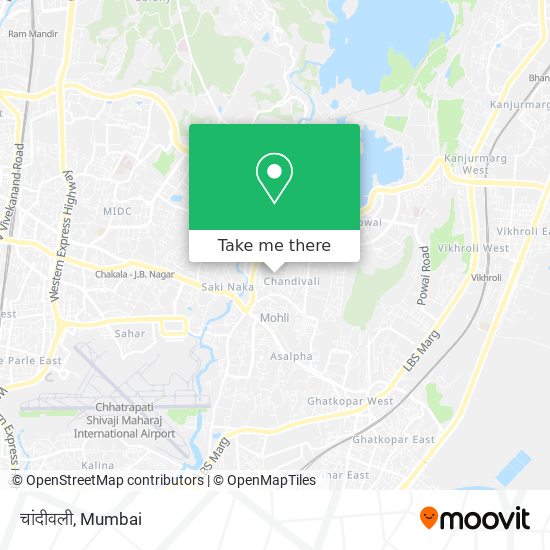 चांदीवली map