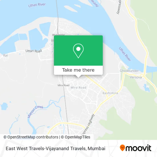 East West Travels-Vijayanand Travels map