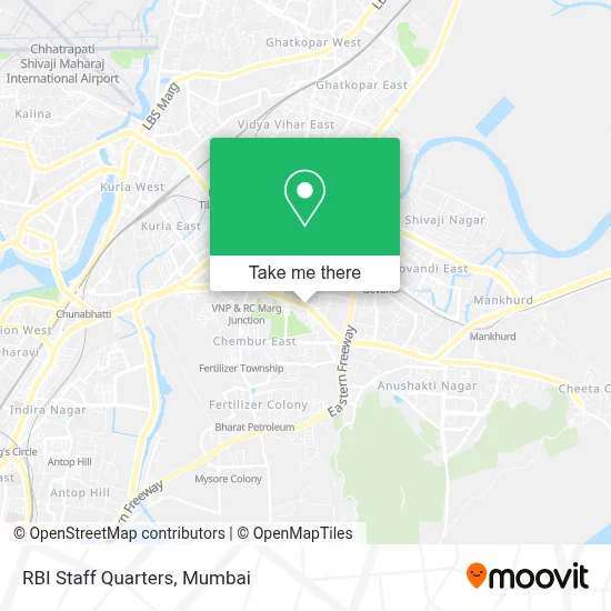 Rbi Staff Quarters map