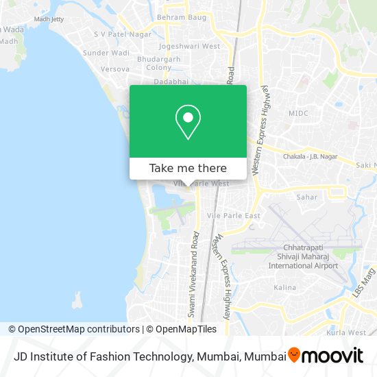 JD Institute of Fashion Technology, Mumbai map