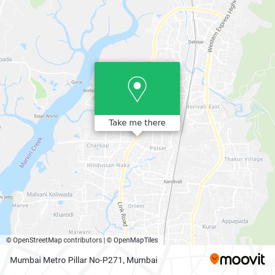 Mumbai Metro Pillar No-P271 map