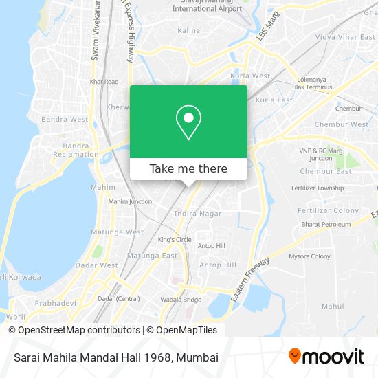 Sarai Mahila Mandal Hall 1968 map