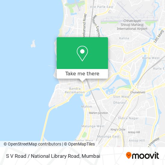 S V Road / National Library Road map
