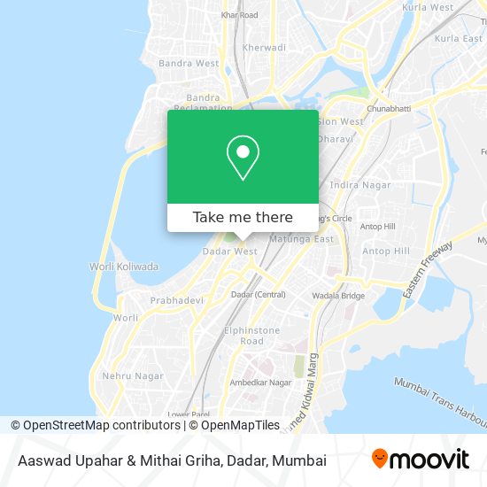 Aaswad Upahar & Mithai Griha, Dadar map