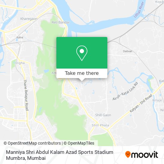 Manniya Shri Abdul Kalam Azad Sports Stadium Mumbra map