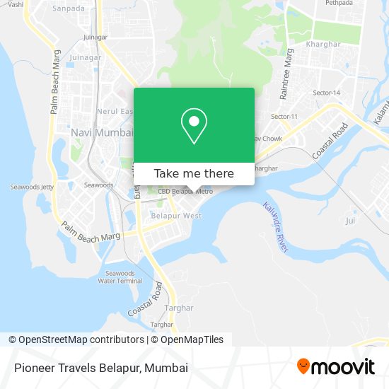 Pioneer Travels Belapur map