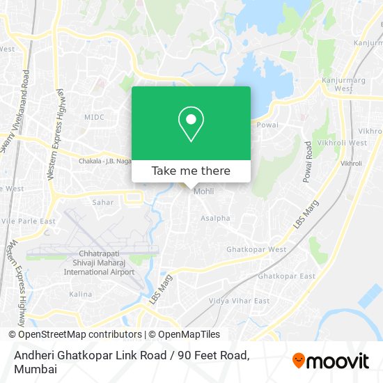 Andheri Ghatkopar Link Road / 90 Feet Road map