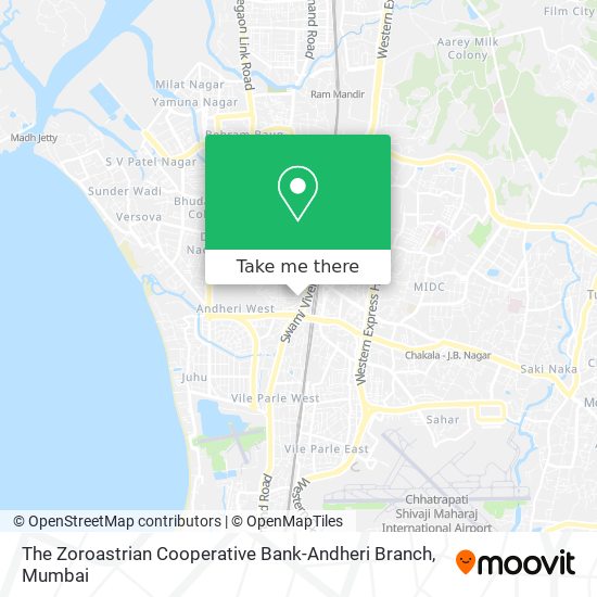 The Zoroastrian Cooperative Bank-Andheri Branch map