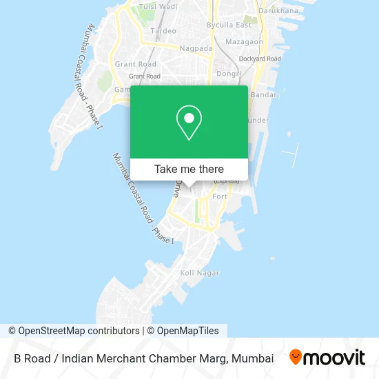 B Road / Indian Merchant Chamber Marg map