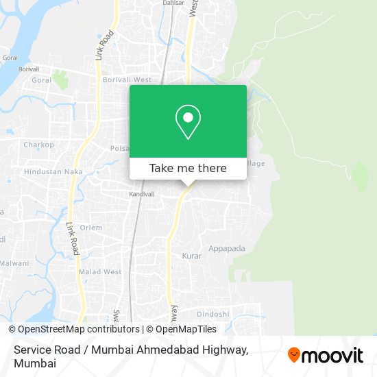 Service Road / Mumbai Ahmedabad Highway map