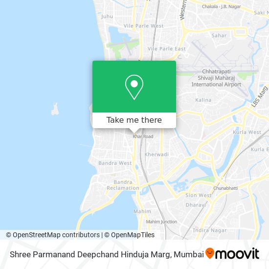 Shree Parmanand Deepchand Hinduja Marg map