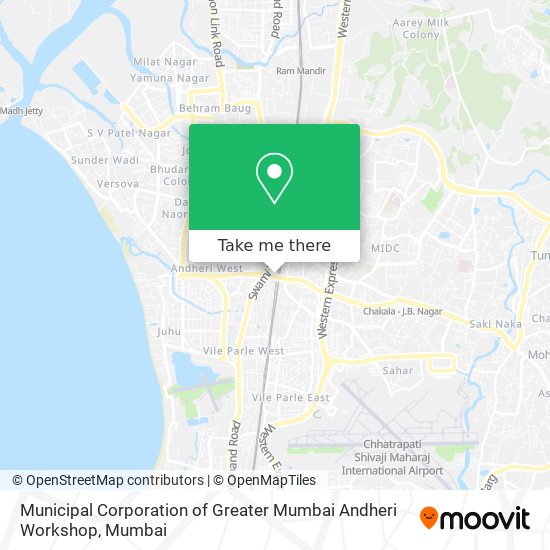 Municipal Corporation of Greater Mumbai Andheri Workshop map