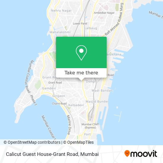Calicut Guest House-Grant Road map