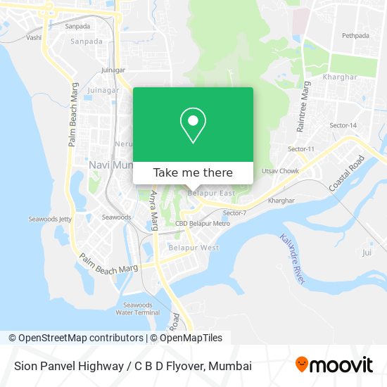 Sion Panvel Highway / C B D Flyover map