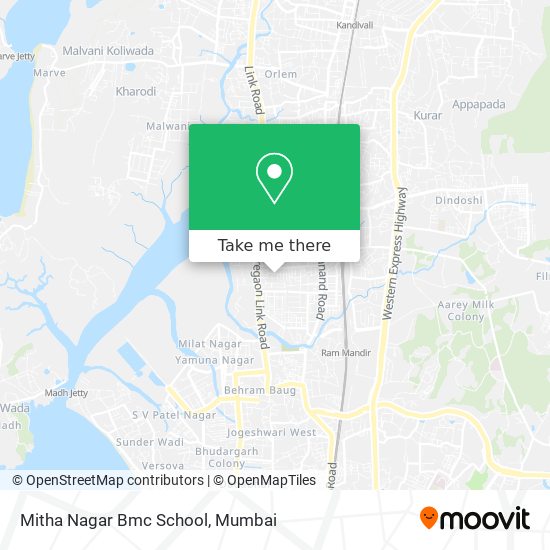 Mitha Nagar Bmc School map