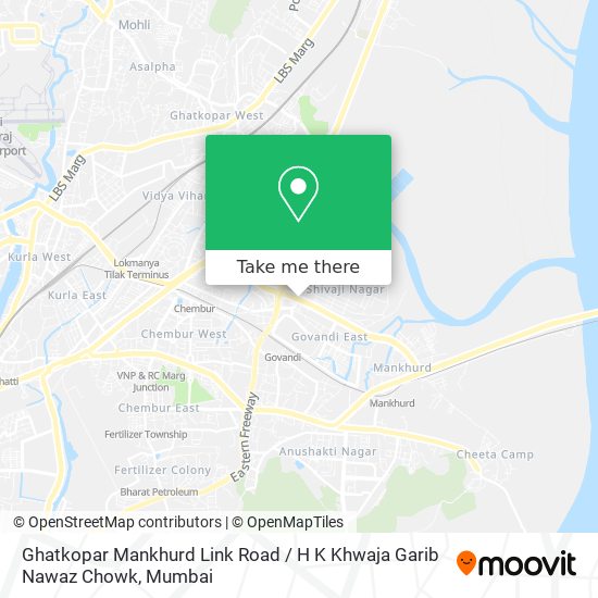 Ghatkopar Mankhurd Link Road / H K Khwaja Garib Nawaz Chowk map