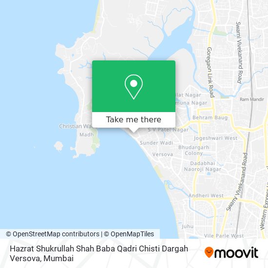 Hazrat Shukrullah Shah Baba Qadri Chisti Dargah Versova map