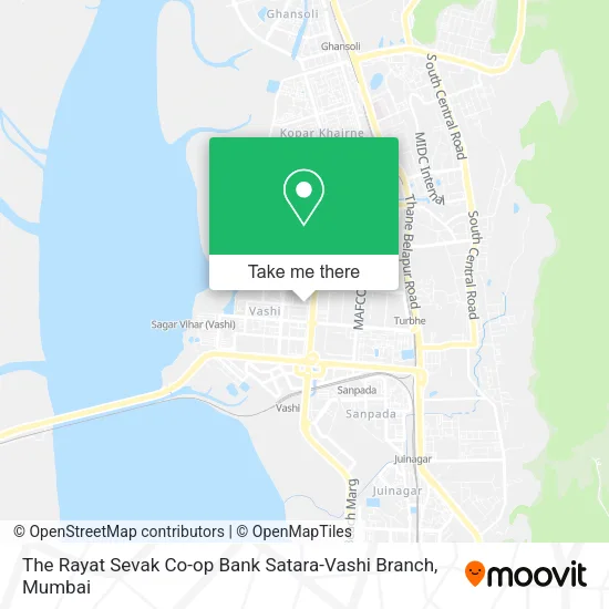 The Rayat Sevak Co-op Bank Satara-Vashi Branch map