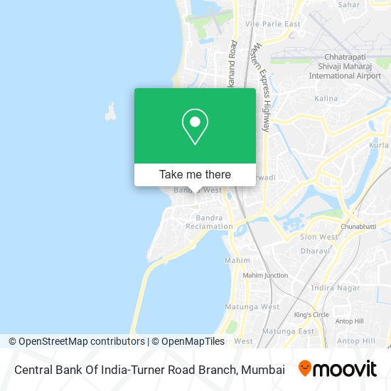 Central Bank Of India-Turner Road Branch map