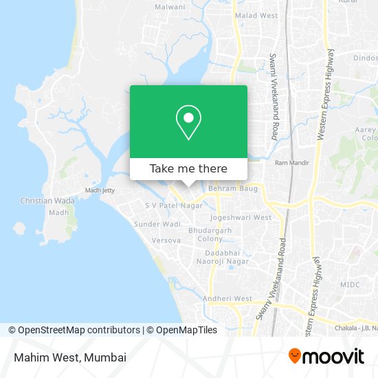 Mahim West map