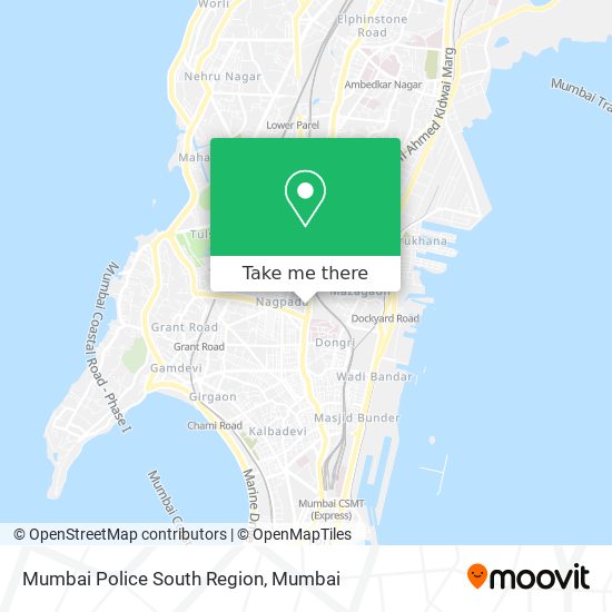 Mumbai Police South Region map