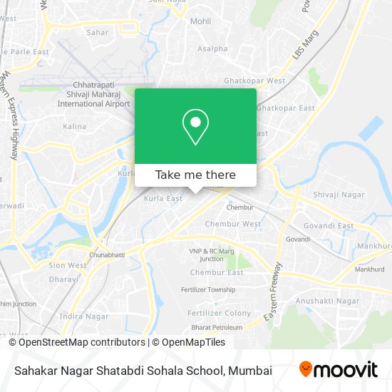 Sahakar Nagar Shatabdi Sohala School map