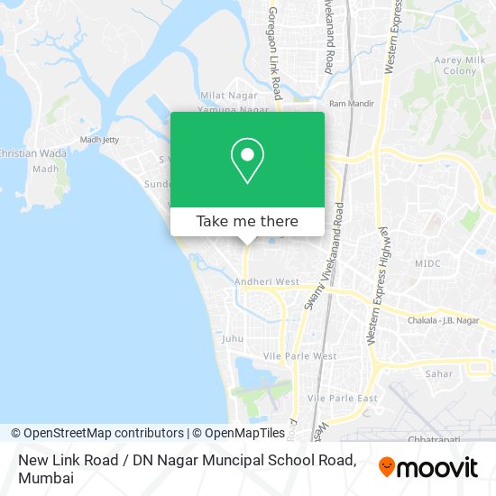 New Link Road / DN Nagar Muncipal School Road map