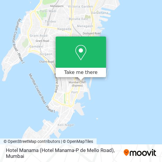 Hotel Manama (Hotel Manama-P de Mello Road) map