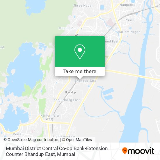 Mumbai District Central Co-op Bank-Extension Counter Bhandup East map