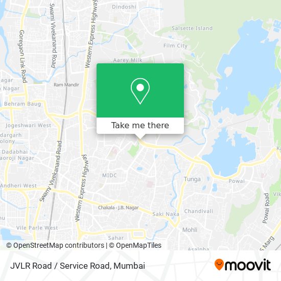 JVLR Road / Service Road map