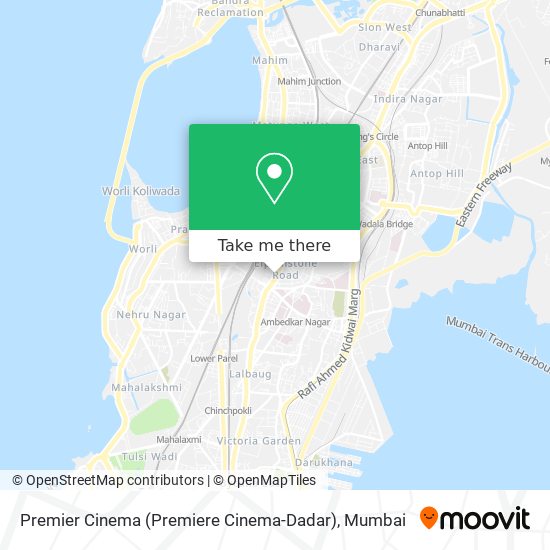 How to get to Premier Cinema Premiere Cinema Dadar in Wadala by bus or train