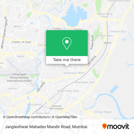 Jangleshwar Mahadev Mandir Road map