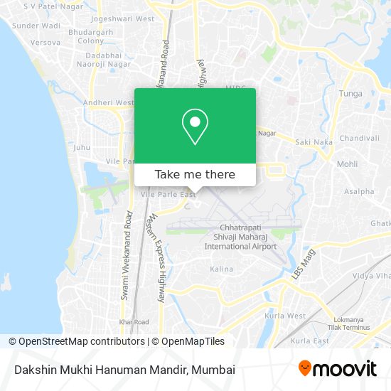 Dakshin Mukhi Hanuman Mandir map