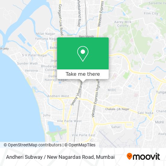 Andheri Subway / New Nagardas Road map