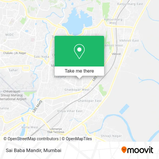 Sai Baba Mandir map