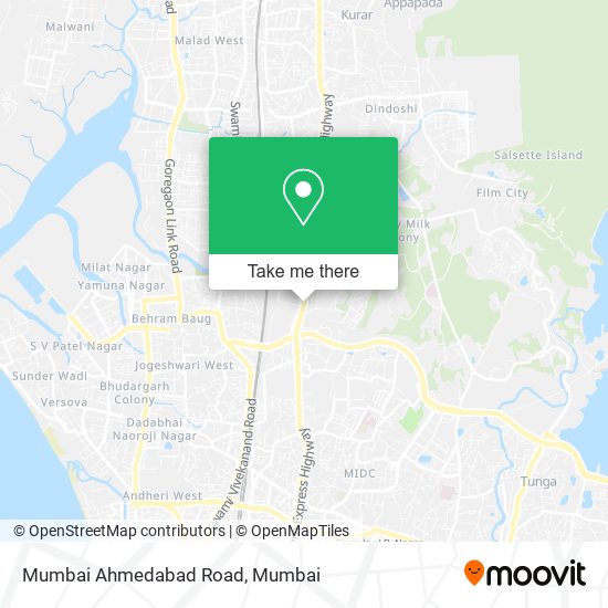 Mumbai Ahmedabad Road map